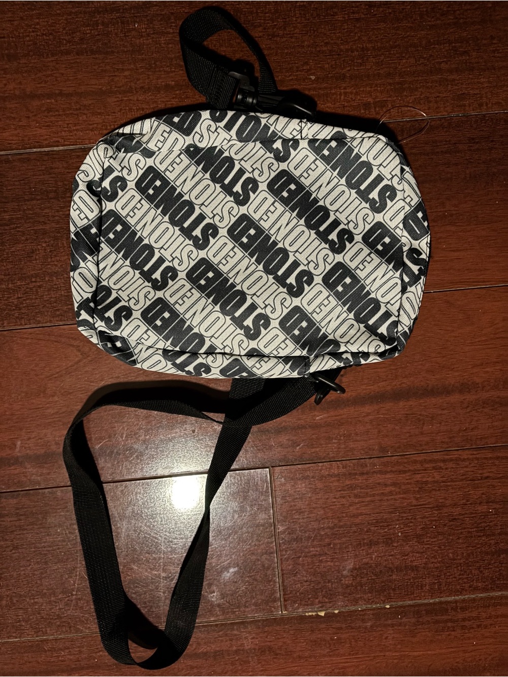 Stone Island Black & White Logo Belt Bag